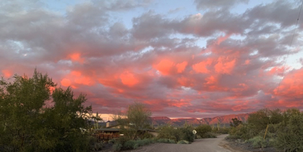 Jan 22 - Another gorgeous sunset. Enjoyed the last glow of sunshine playing on the nearby mountains.